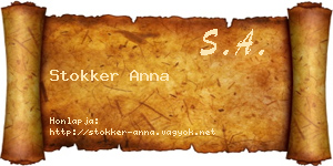 Stokker Anna névjegykártya